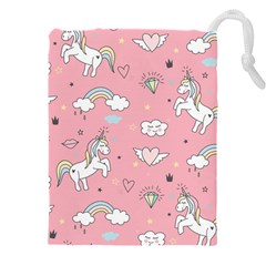 Cute-unicorn-seamless-pattern Drawstring Pouch (5xl)