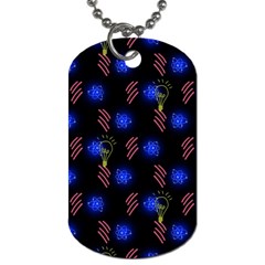 Background Pattern Graphic Dog Tag (one Side)