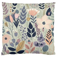 Flower Floral Pastel Large Cushion Case (two Sides)