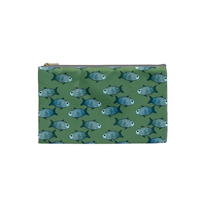 Fishes Pattern Background Theme Cosmetic Bag (Small)