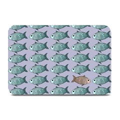 Fishes Pattern Background Theme Art Plate Mats by Vaneshop