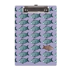 Fishes Pattern Background Theme Art A5 Acrylic Clipboard