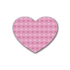Pattern Print Floral Geometric Rubber Coaster (heart)