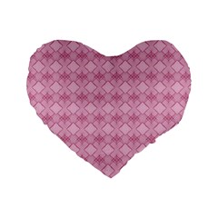 Pattern Print Floral Geometric Standard 16  Premium Heart Shape Cushions