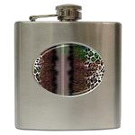 Leopard Animal Shawl Honeycomb Hip Flask (6 oz)