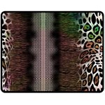 Leopard Animal Shawl Honeycomb Two Sides Fleece Blanket (Medium)