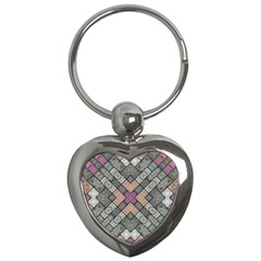 Mandala Decoration Floral Flower Key Chain (heart)