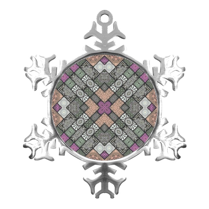 Mandala Decoration Floral Flower Metal Small Snowflake Ornament