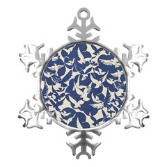 Bird Animal Animal Background Metal Small Snowflake Ornament by Vaneshop