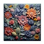 3d Flower Bloom Embossed Pattern Face Towel