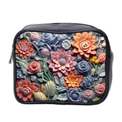 3d Flower Bloom Embossed Pattern Mini Toiletries Bag (two Sides) by Vaneshop