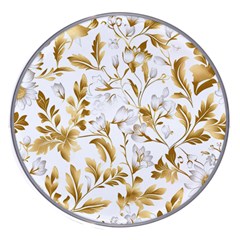 Flowers Gold Floral Wireless Fast Charger(white) by Vaneshop