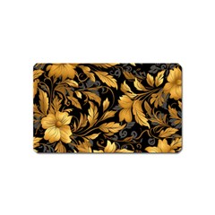 Flower Gold Floral Magnet (name Card) by Vaneshop