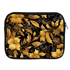 Flower Gold Floral Apple Ipad 2/3/4 Zipper Cases