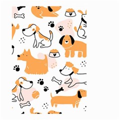 Seamless Pattern Of Cute Dog Puppy Cartoon Funny And Happy Small Garden Flag (two Sides)