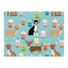 Chihuahua Bubble Kawaii Boba Tea Cute Dog Two Sides Premium Plush Fleece Blanket (mini) by Wav3s