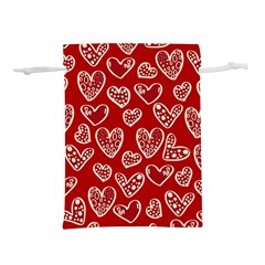 Vector Seamless Pattern Of Hearts With Valentine s Day Lightweight Drawstring Pouch (l) by Wav3s