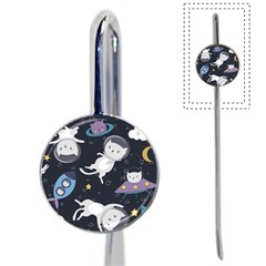 Space Cat Illustration Pattern Astronaut Book Mark by Wav3s