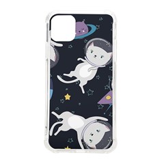 Space Cat Illustration Pattern Astronaut Iphone 11 Pro Max 6 5 Inch Tpu Uv Print Case by Wav3s