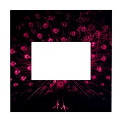 Peacock Pink Black Feather Abstract White Box Photo Frame 4  X 6 