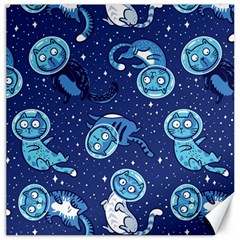 Cat Spacesuit Space Suit Astronaut Pattern Canvas 20  X 20  by Wav3s