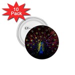 Peacock Feathers 1.75  Buttons (10 pack)