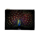 Peacock Feathers Cosmetic Bag (Large)