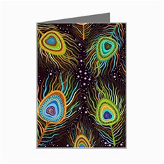 Pattern Feather Peacock Mini Greeting Card