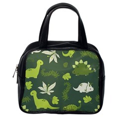 Cute Dinosaur Pattern Classic Handbag (one Side) by Wav3s