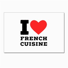 I Love French Cuisine Postcard 4 x 6  (pkg Of 10)