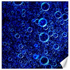 Blue Bubbles Abstract Canvas 12  X 12  by Vaneshop