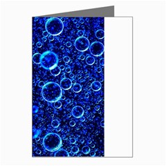Blue Bubbles Abstract Greeting Cards (pkg Of 8) by Vaneshop