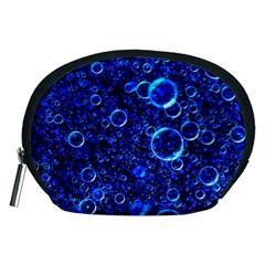 Blue Bubbles Abstract Accessory Pouch (medium)