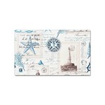 Nautical Lighthouse Vintage Postcard French Writing Sticker Rectangular (100 pack)