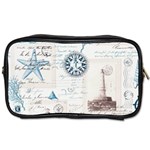 Nautical Lighthouse Vintage Postcard French Writing Toiletries Bag (One Side)