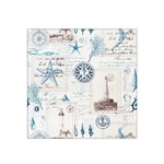 Nautical Lighthouse Vintage Postcard French Writing Satin Bandana Scarf 22  x 22 