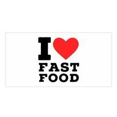 I Love Fast Food Satin Shawl 45  X 80  by ilovewhateva