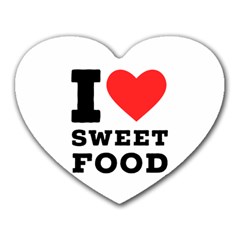 I Love Sweet Food Heart Mousepad by ilovewhateva