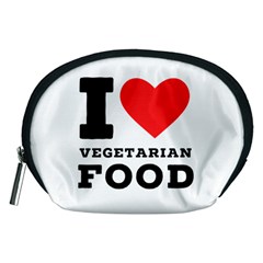 I Love Vegetarian Food Accessory Pouch (medium) by ilovewhateva