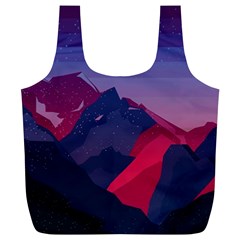Abstract Landscape Sunrise Mountains Blue Sky Full Print Recycle Bag (xl)