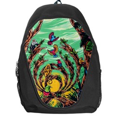 Monkey Tiger Bird Parrot Forest Jungle Style Backpack Bag by Grandong