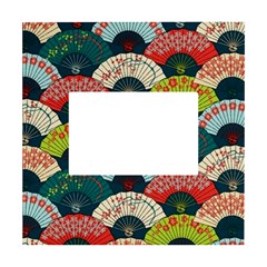 Japanese Fans Bright Pattern White Box Photo Frame 4  X 6  by Cowasu