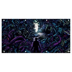 Horror Psychedelic Art Banner And Sign 8  X 4  by Cowasu