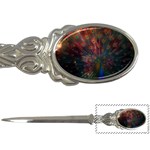 Red Peacock Feather Letter Opener Front