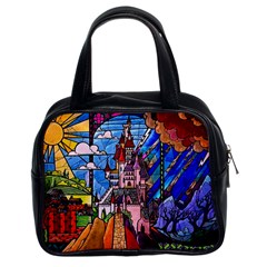 Beauty Stained Glass Castle Building Classic Handbag (two Sides) by Cowasu