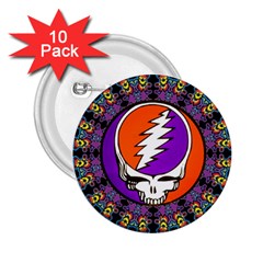 Gratefuldead Grateful Dead Pattern 2 25  Buttons (10 Pack) 