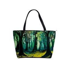 Ai Generated Trees Forest Mystical Forest Nature Art Classic Shoulder Handbag by Ndabl3x
