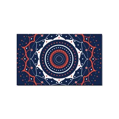 Mandala Orange Navy Sticker (rectangular)