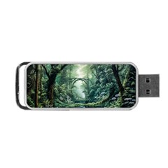 River Forest Wood Nature Portable Usb Flash (one Side)
