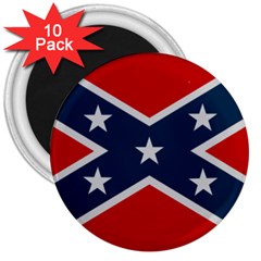 Rebel Flag  3  Magnets (10 Pack)  by Jen1cherryboot88